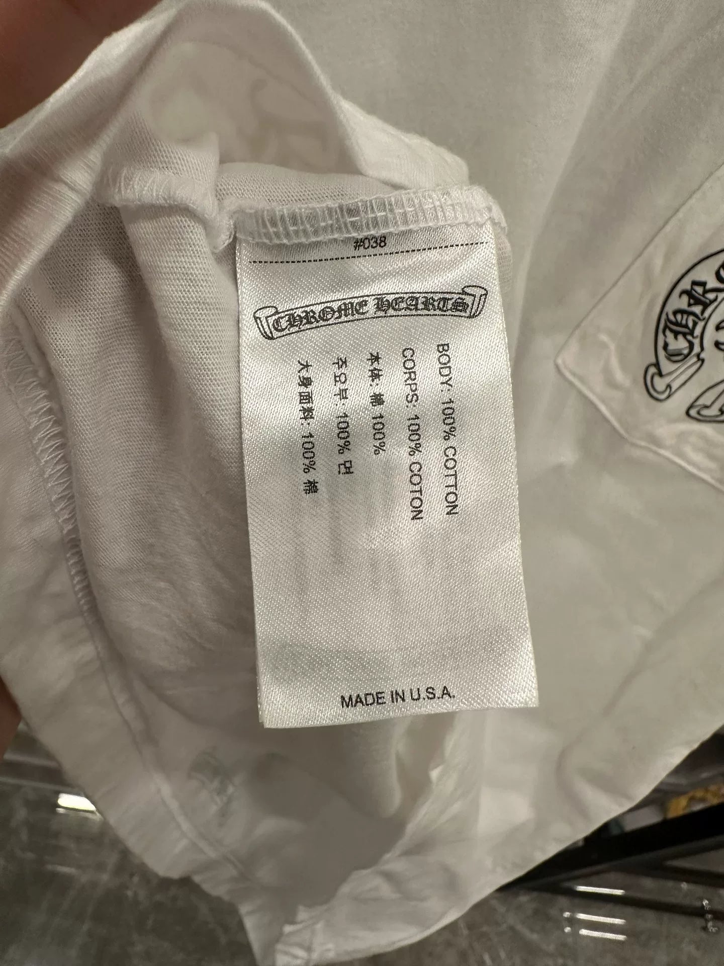 Chrome Hearts Classic Horseshoe White Tee