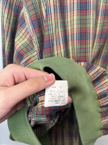 Christian Dior Green Plaid Zip Jacket
