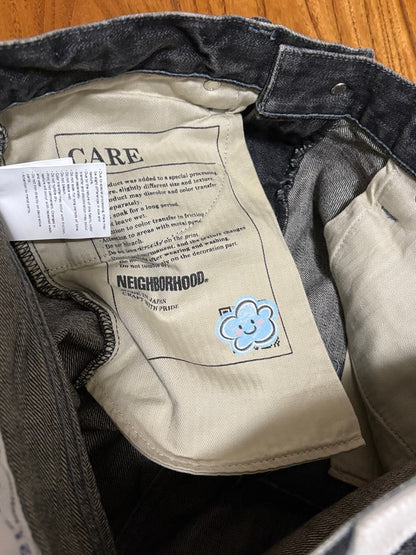 neighborhood scratch savage denim pants