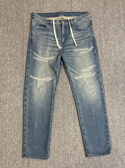 BEAMS JAPAN Vintage Washed Slim Denim Pants