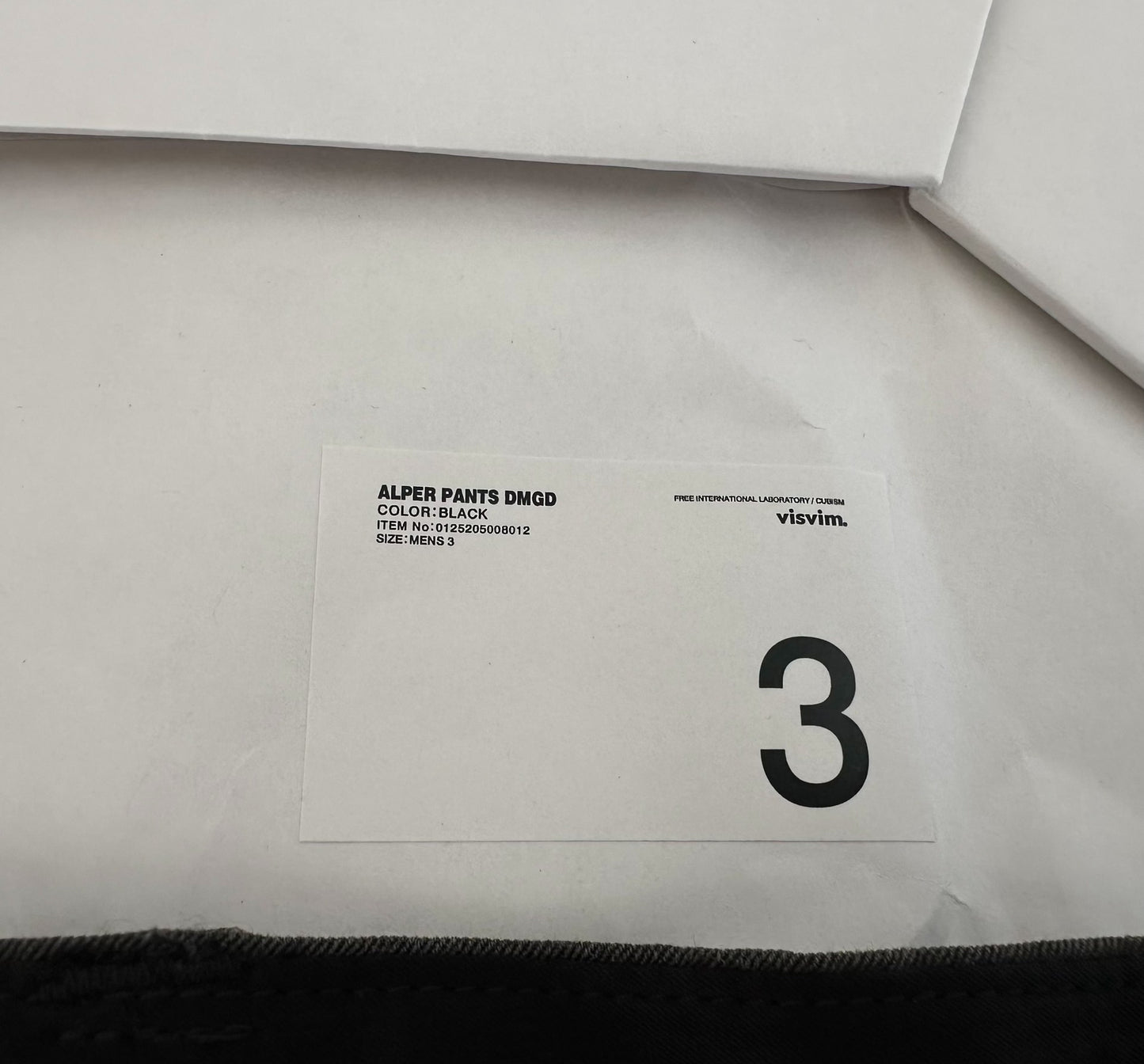 visvim black alper pants for casual wear