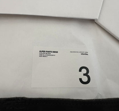 visvim black alper pants for casual wear