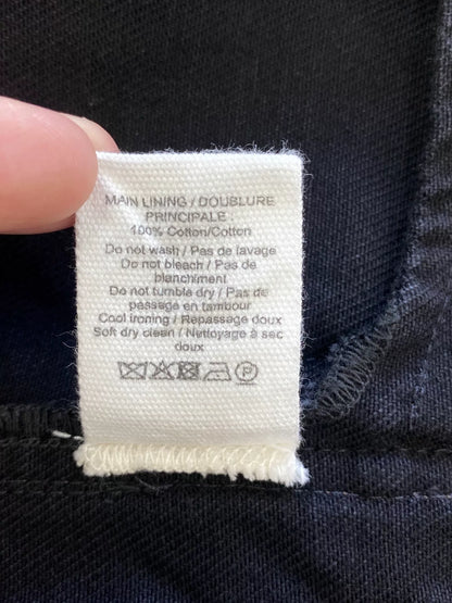 black double-breasted jacket with collar