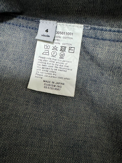 visvim bamboo texture lhamo shirt indigo