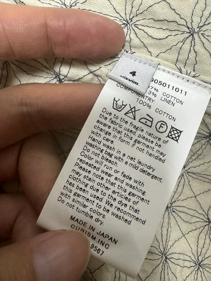 visvim sashiko lhamo shirt in white