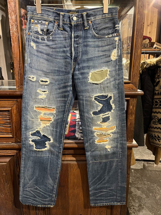 RRL Vintage Limited Patch Distressed Jeans
