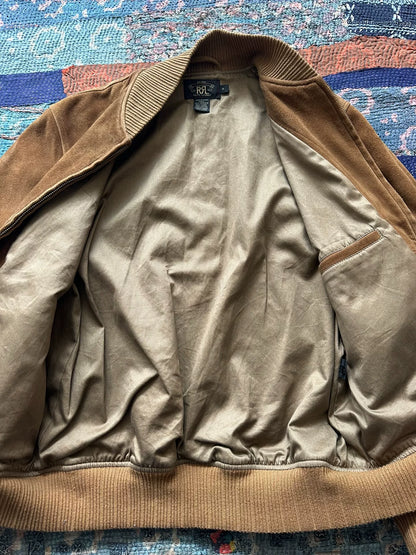 rrl deer skin leather jacket size M