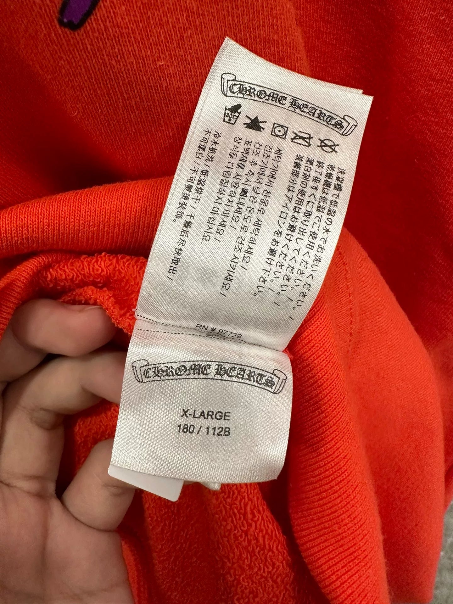 Chrome Hearts Mattyboy Orange Graffiti Hoodie