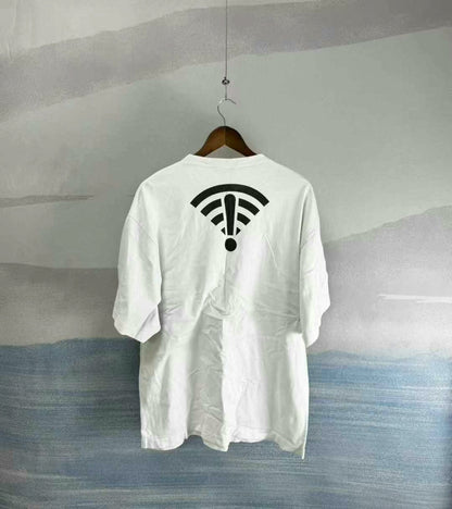 balenciaga white short sleeve wifi shirt