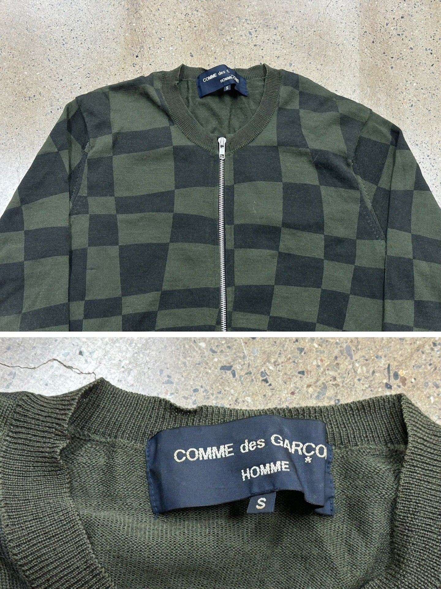 Comme Des Garcons Wool Check Jacket