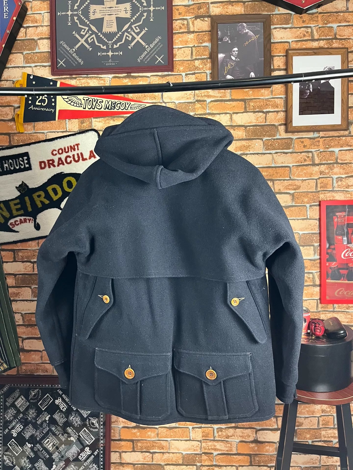 Freewheelers Wool Hunting Coat Black