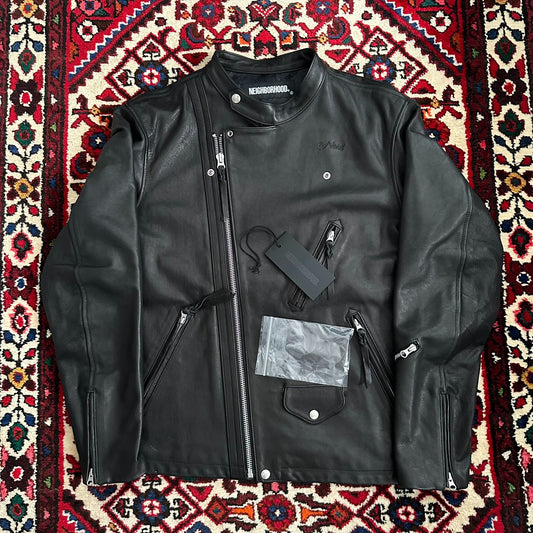 neighborhood leather jacket in XL size