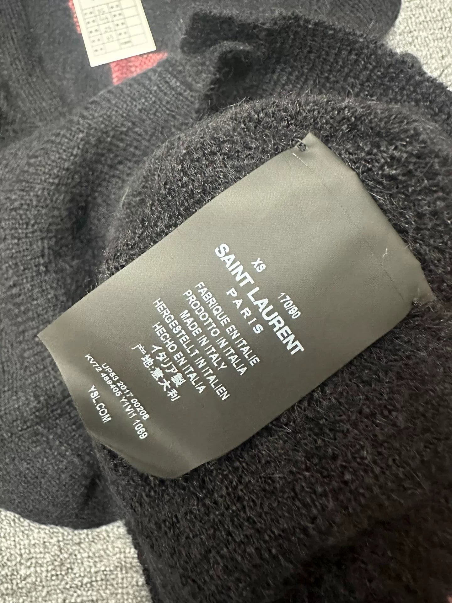 Saint Laurent Black Flamingo Cardigan