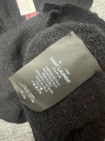 Saint Laurent Black Flamingo Cardigan