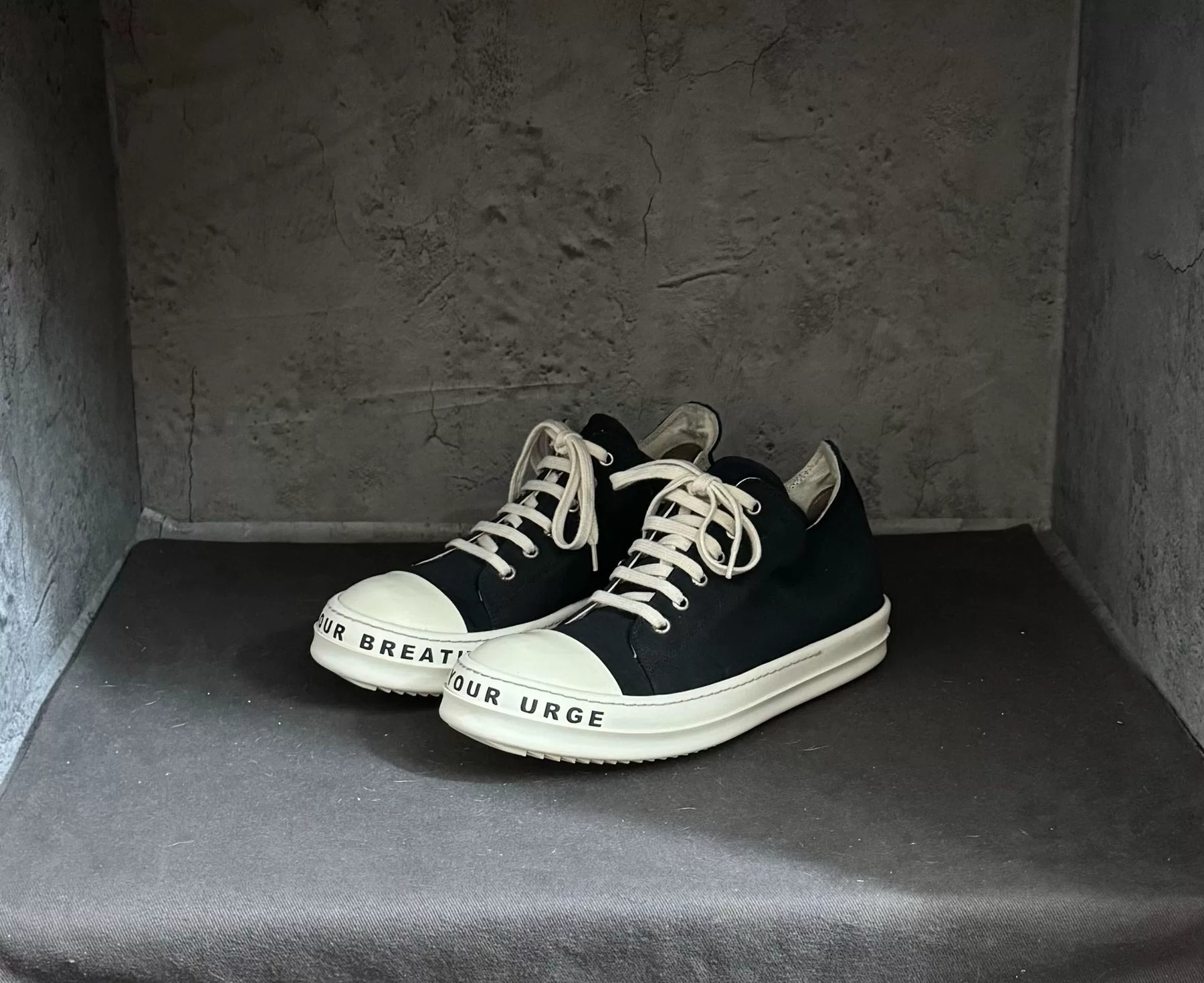 Rick Owens 23 Satin Sole Letter Converse