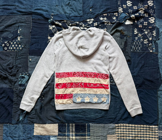 visvim ict flag hoodie in orange color