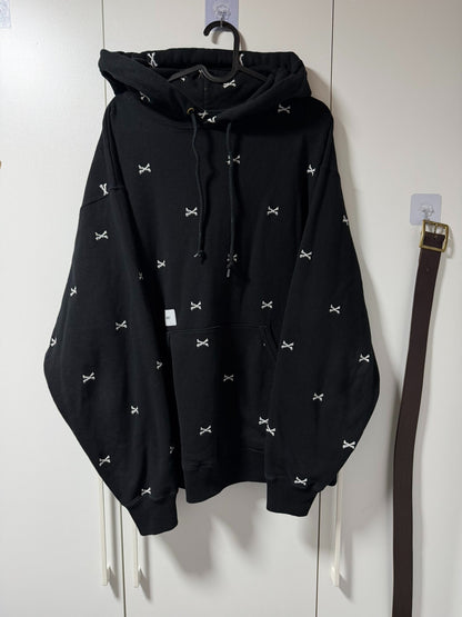 WTAPS Bone Logo Black Hoodie