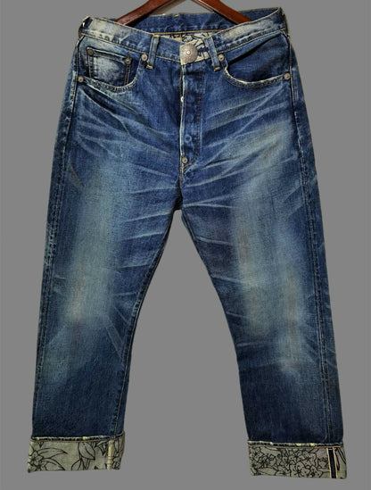 LVC 44501-0010 Floral Silver Buckle Jeans