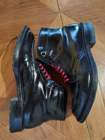 Alden Black Leather Tanker Boots