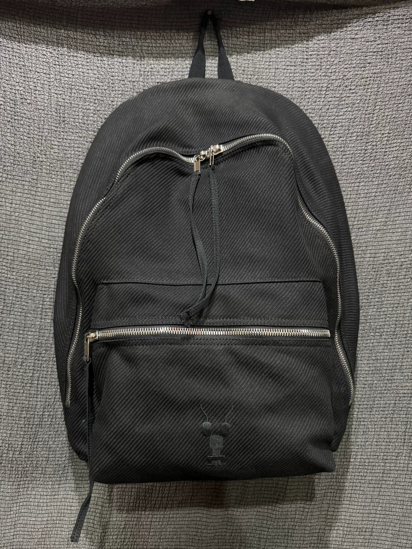 rick owens embroidered backpack bag