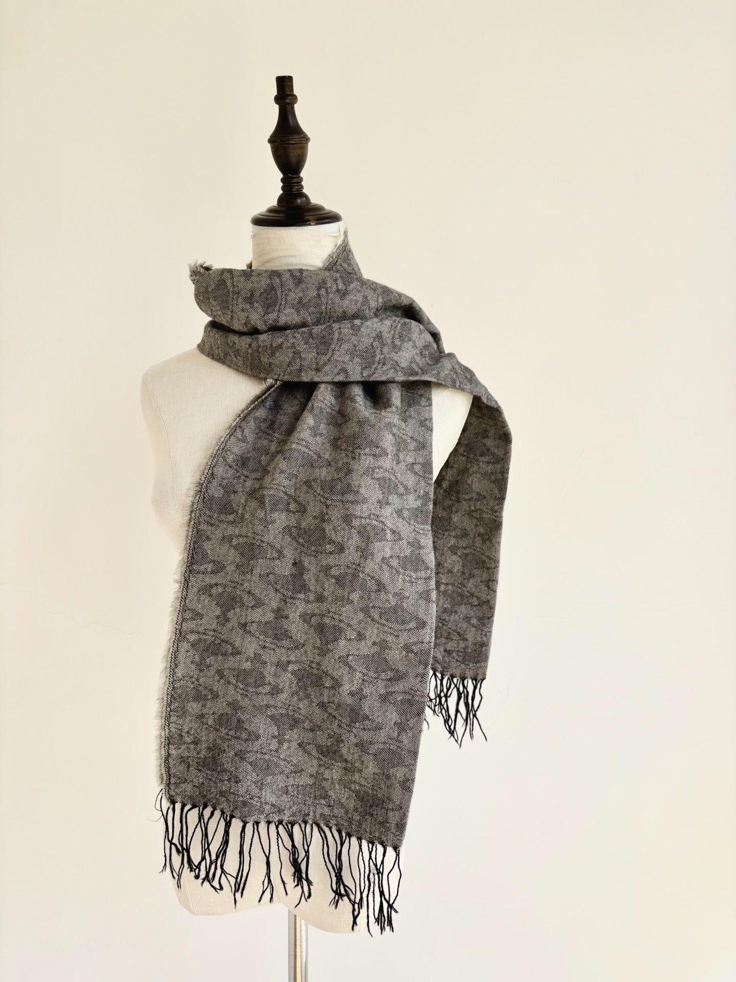 Vivienne Westwood Vintage Gray Saturn Scarf