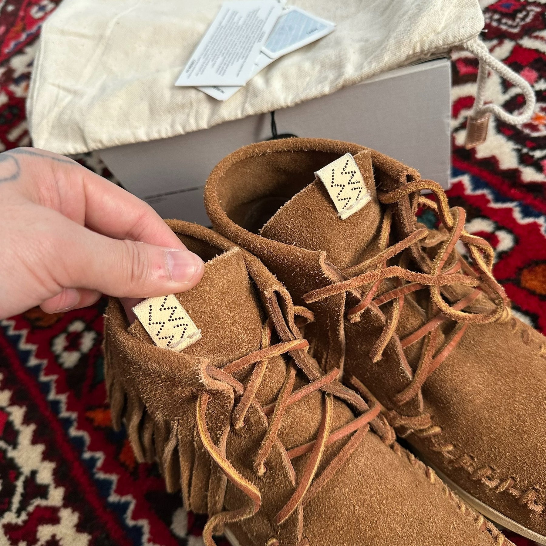 VISVIM 18SS YUCCA MOC SHAMAN VEG SUEDE US8