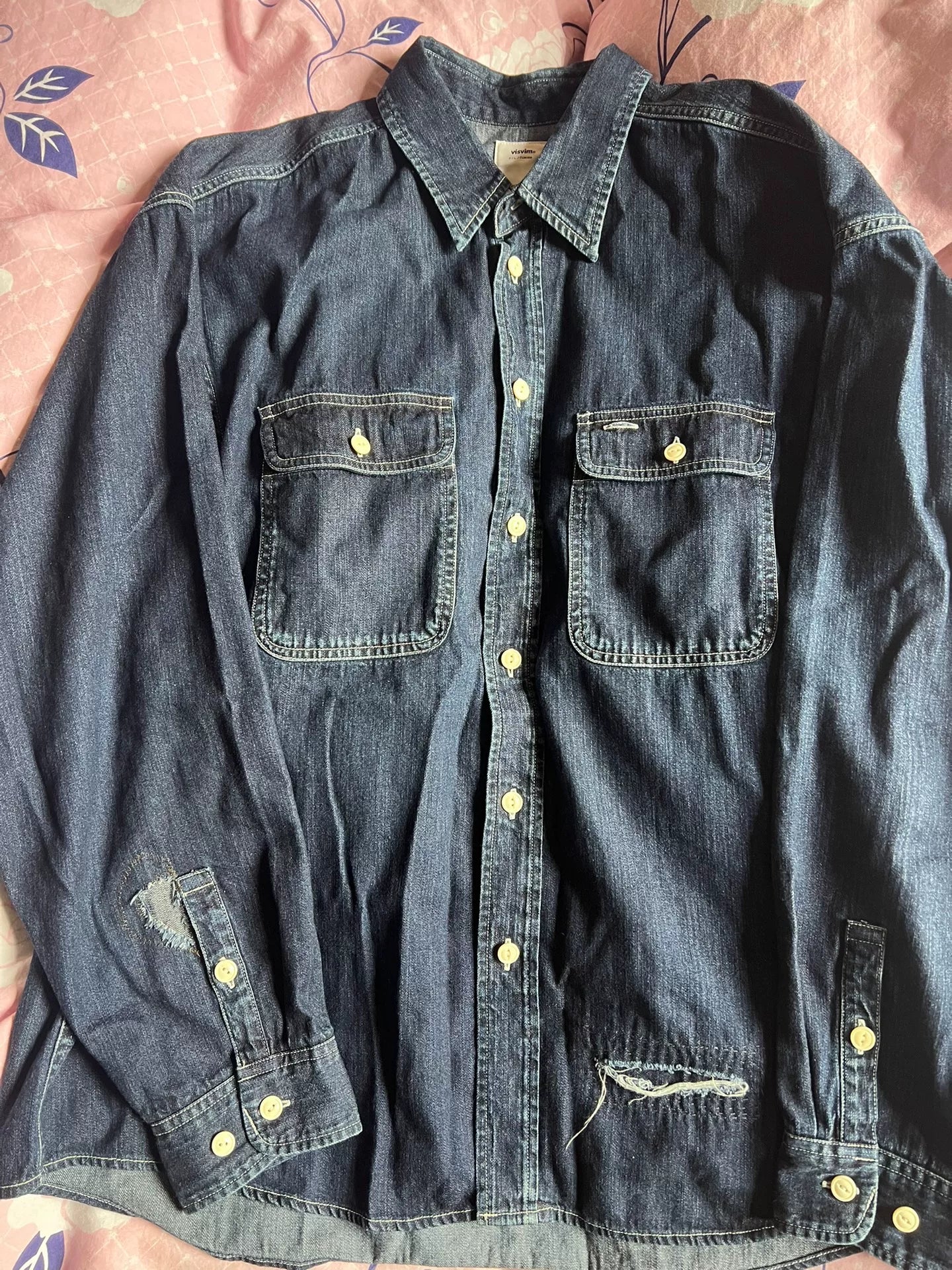 VISVIM 20SS Damaged Denim Lumber Shirt