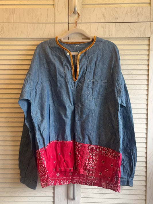 visvim Denim Shirt with Red Bandana