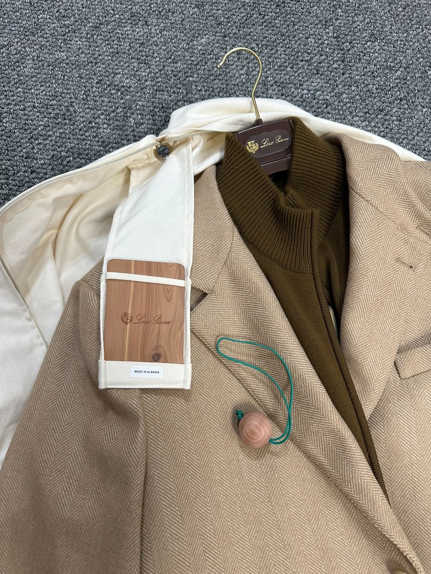 Loro Piana Baby Camel Blazer W/ Detachable Sweater