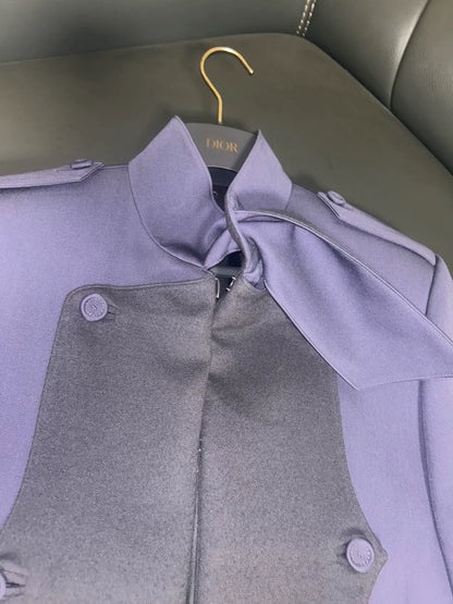 Dior Men Double-Breasted Wool Suit Jacket