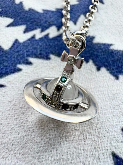 Vivienne Westwood Vintage 925 Silver Orb Necklace