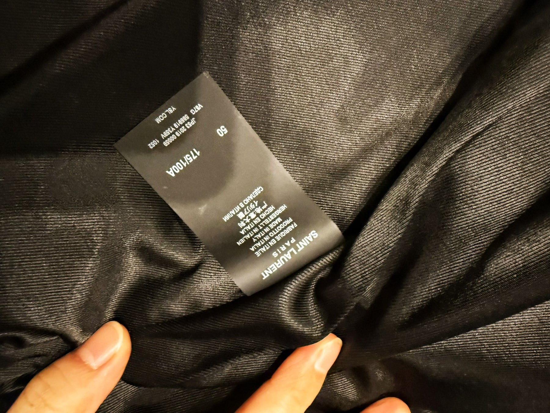 Saint Laurent Black Baseball Jacket