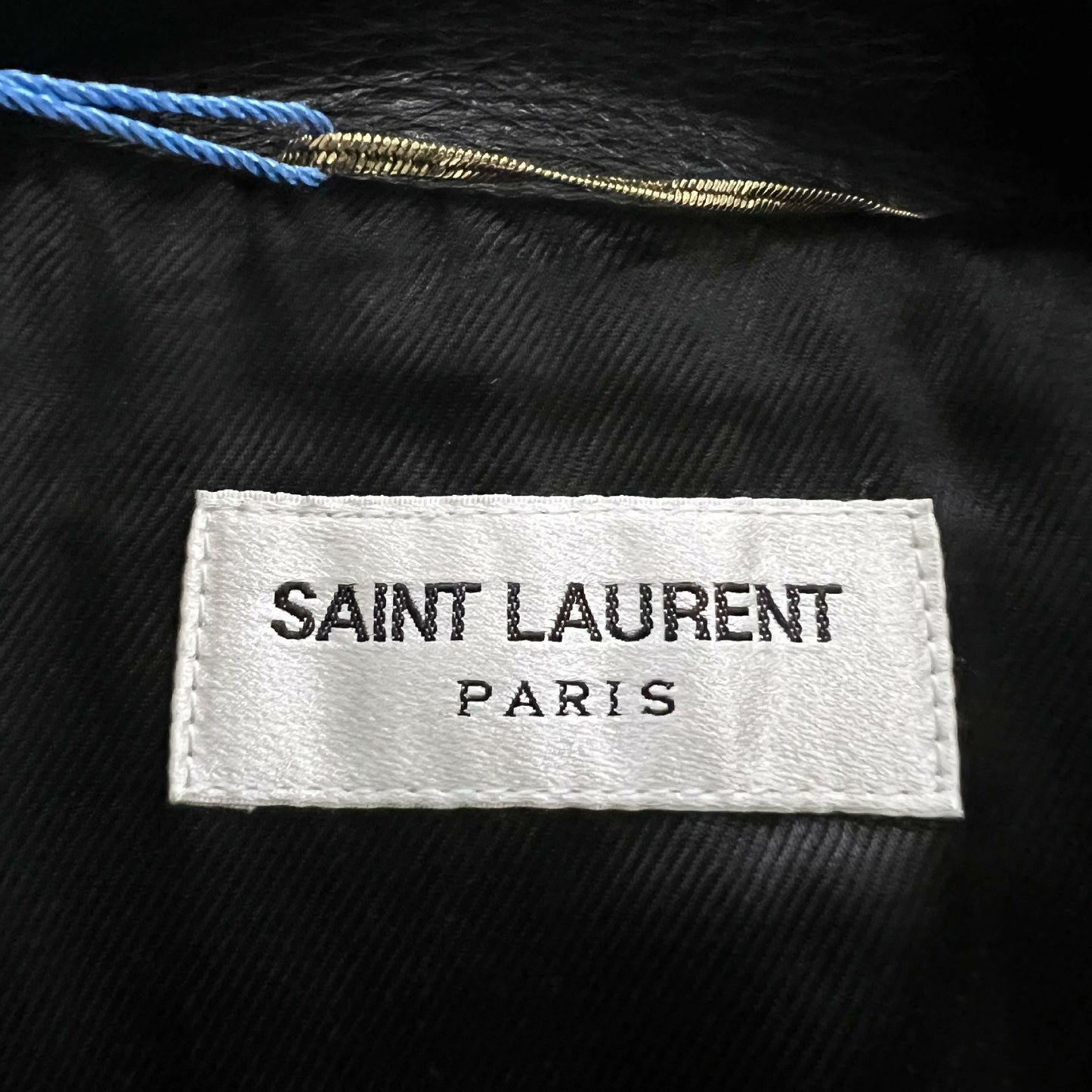 Saint Laurent Black Leather Biker Jacket