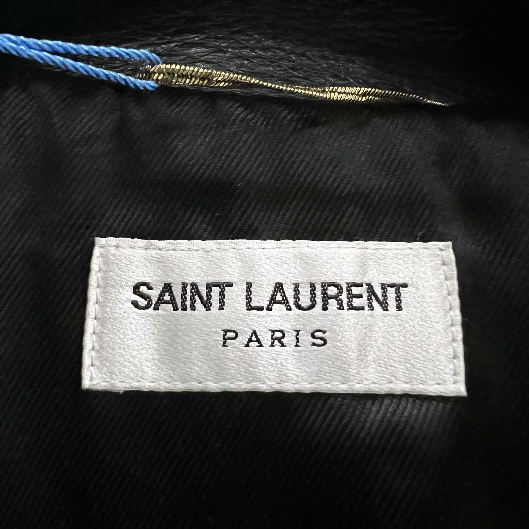 Saint Laurent Black Leather Biker Jacket