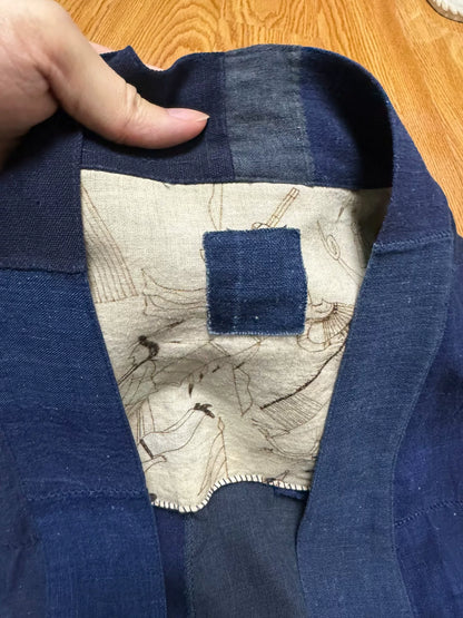 visvim kofu lhamo shirt in blue