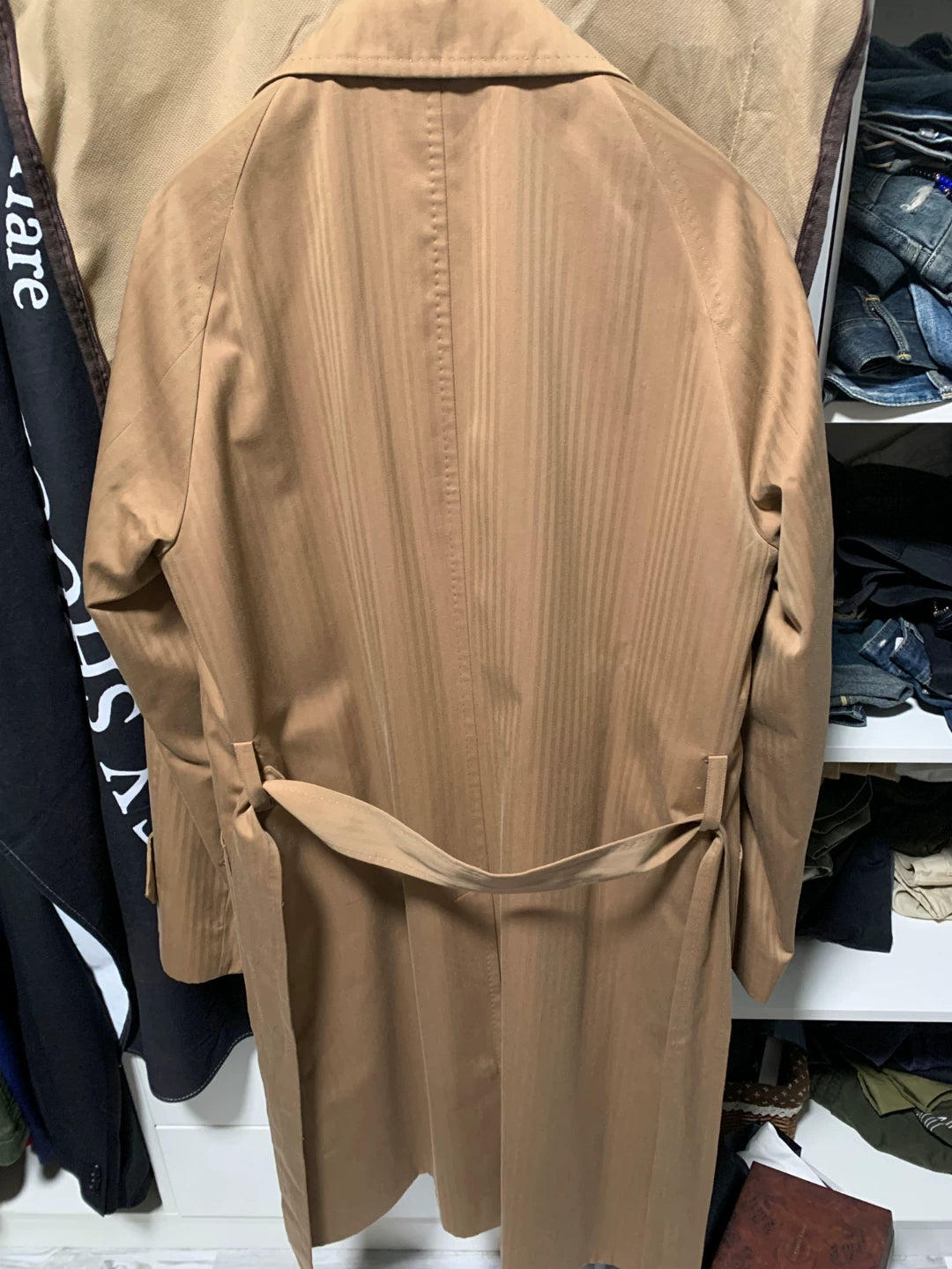 stylish beige long coat for men