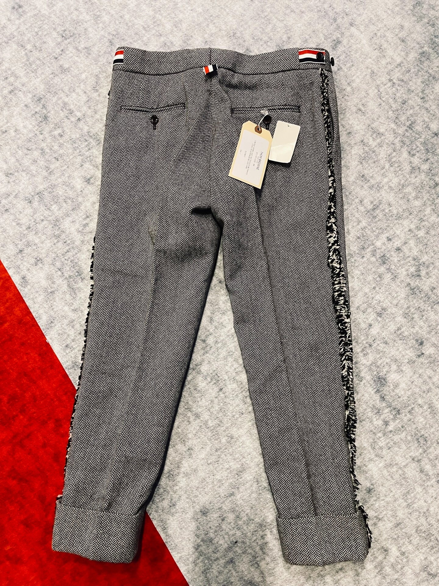 Thom Browne Low Rise Wool Suit Trousers
