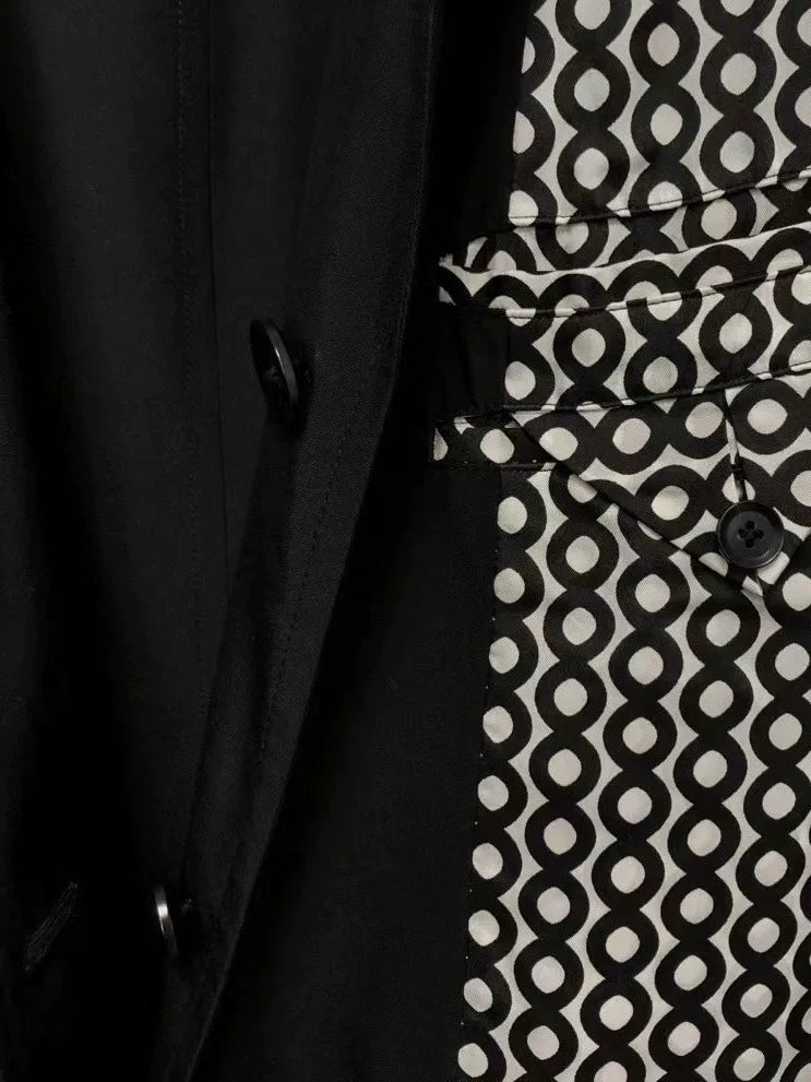 black double-sided silk jacket
