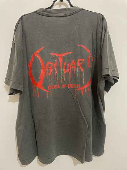 vintage obituary graphic t-shirt