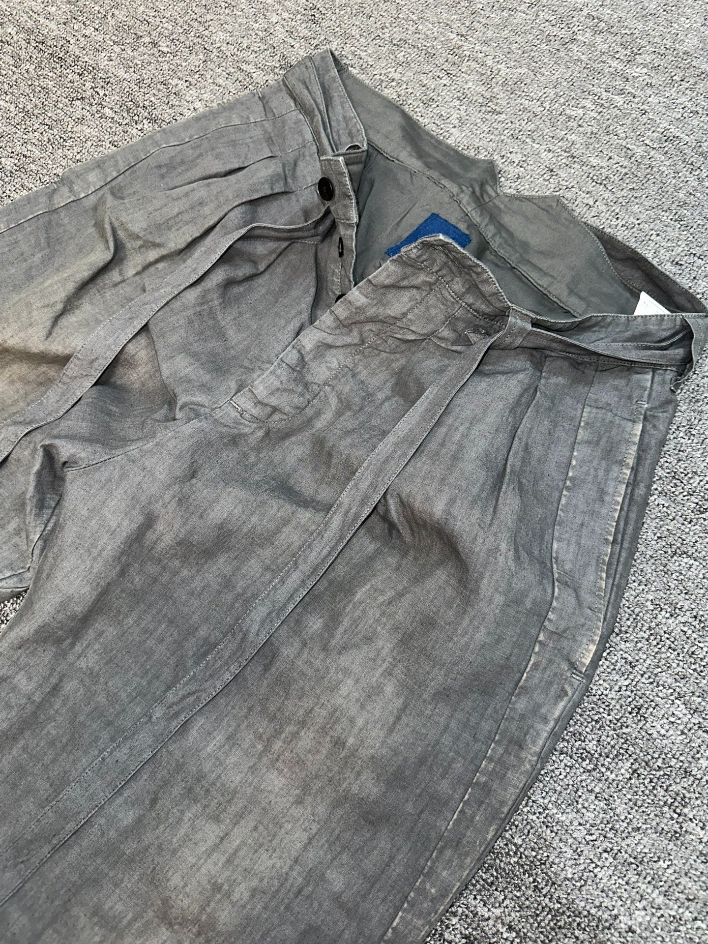 visvim ict Line Hakama Linen Distressed Pants