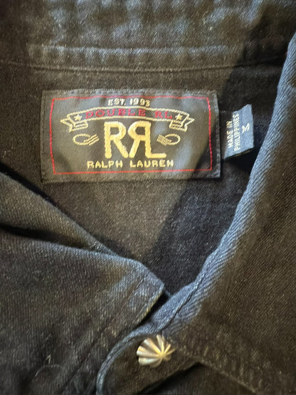 RRL Ralph Lauren Black Denim Shirt