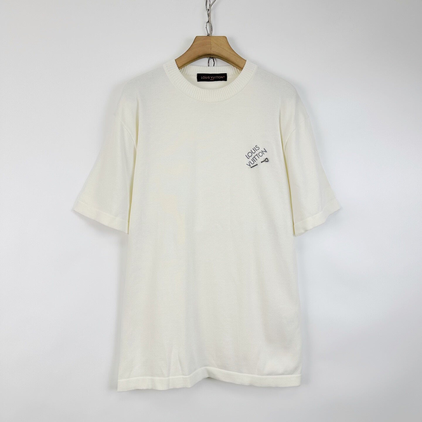 Louis Vuitton Chest Logo Embroidered Knit Tee