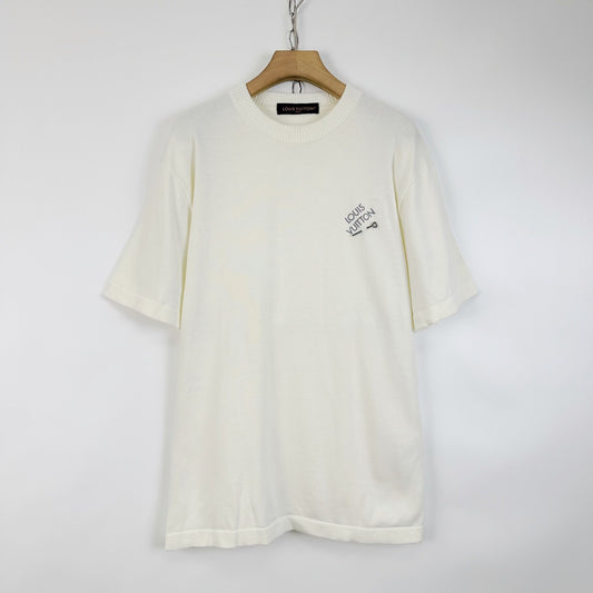 Louis Vuitton Chest Logo Embroidered Knit Tee