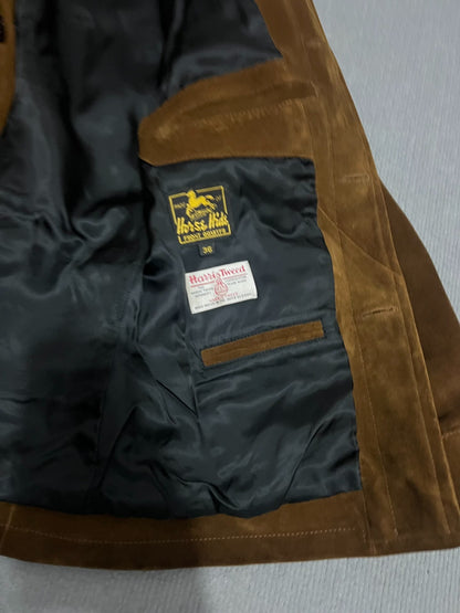 Suede Leather Four-Pocket Hunting Jacket