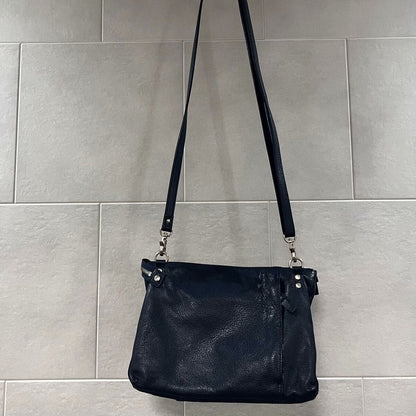 porter rambler leather shoulder bag with logo
