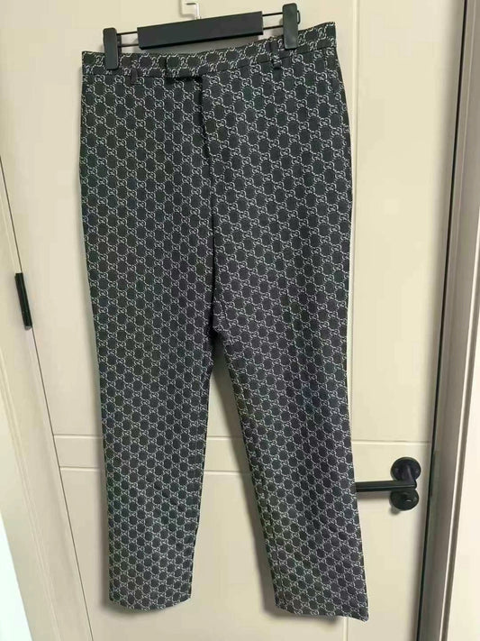 gucci logo print long pants
