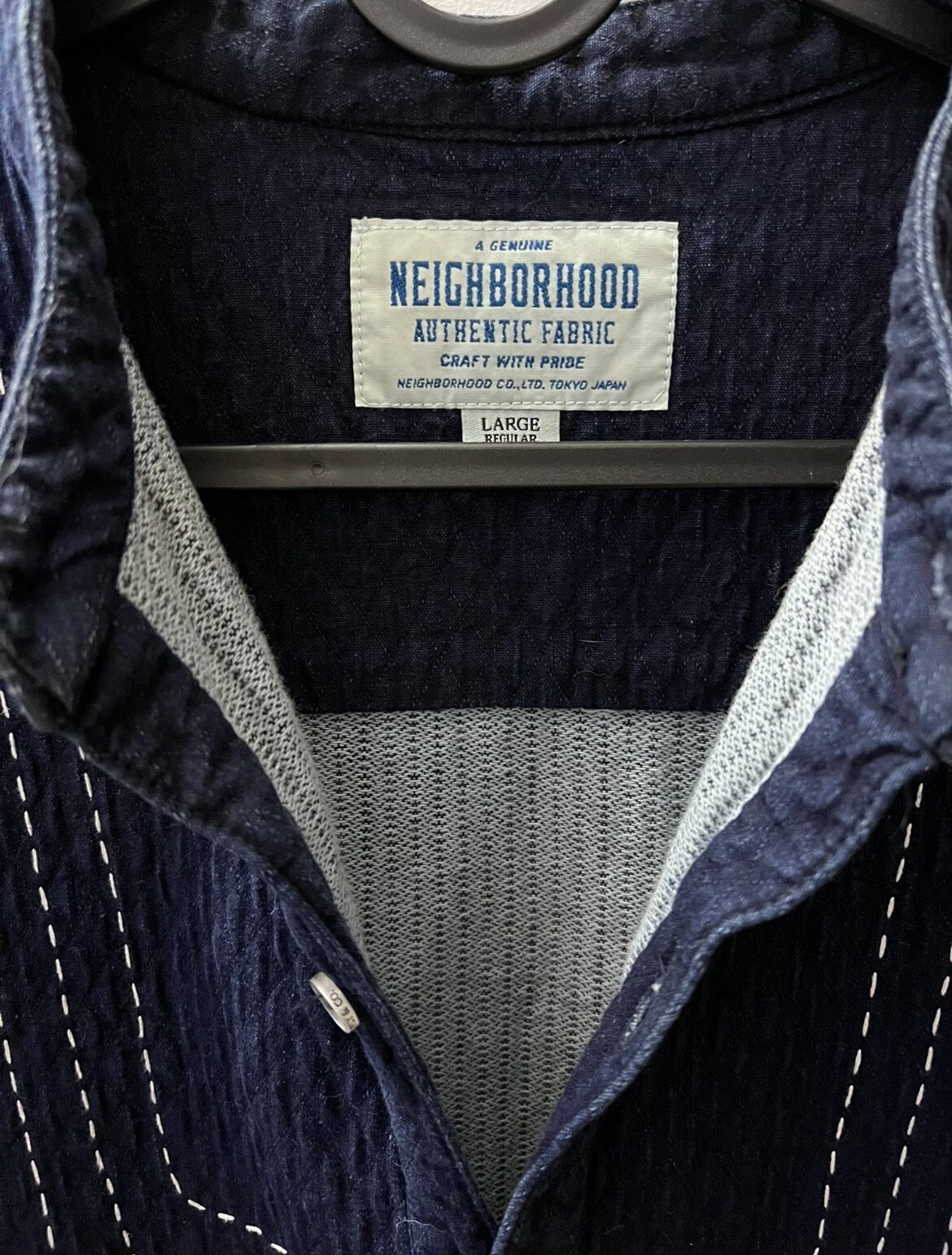 navy blue henley collar sweatshirt