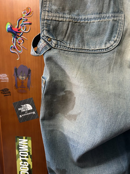 ANACHRONORM Distressed Denim Painter Pants