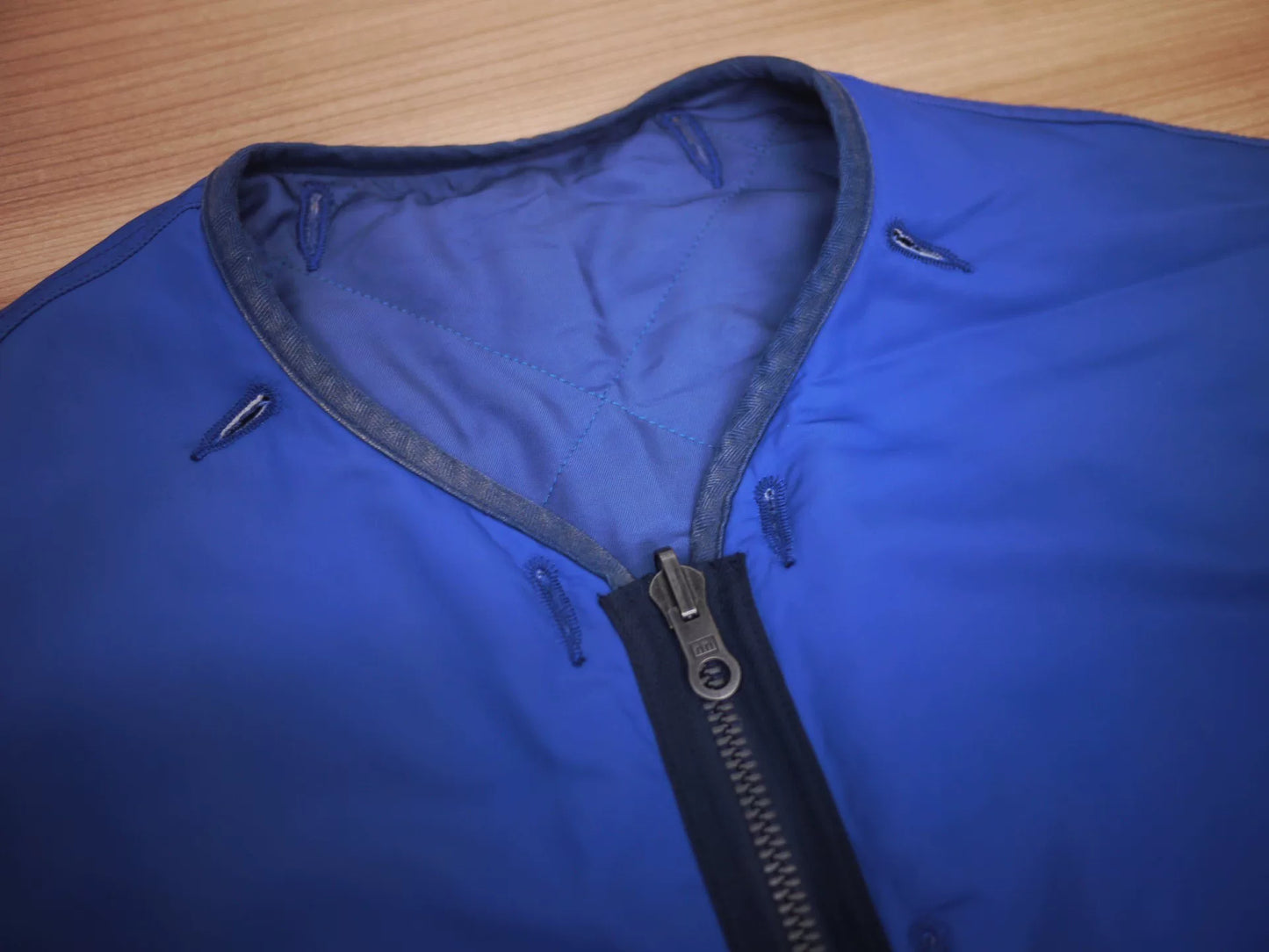 visvim iris jacket in navy blue