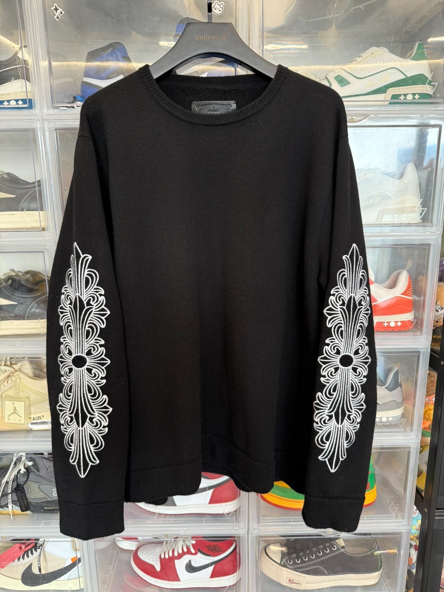 Chrome Hearts Vine Arm Embroidery Sweater